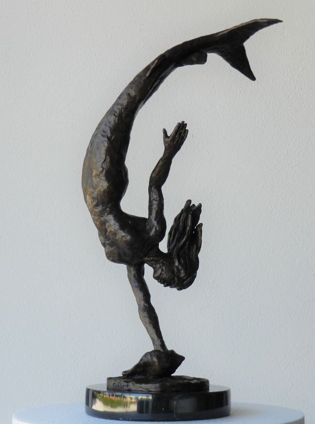 Mermaid Diving, Bronze, 15